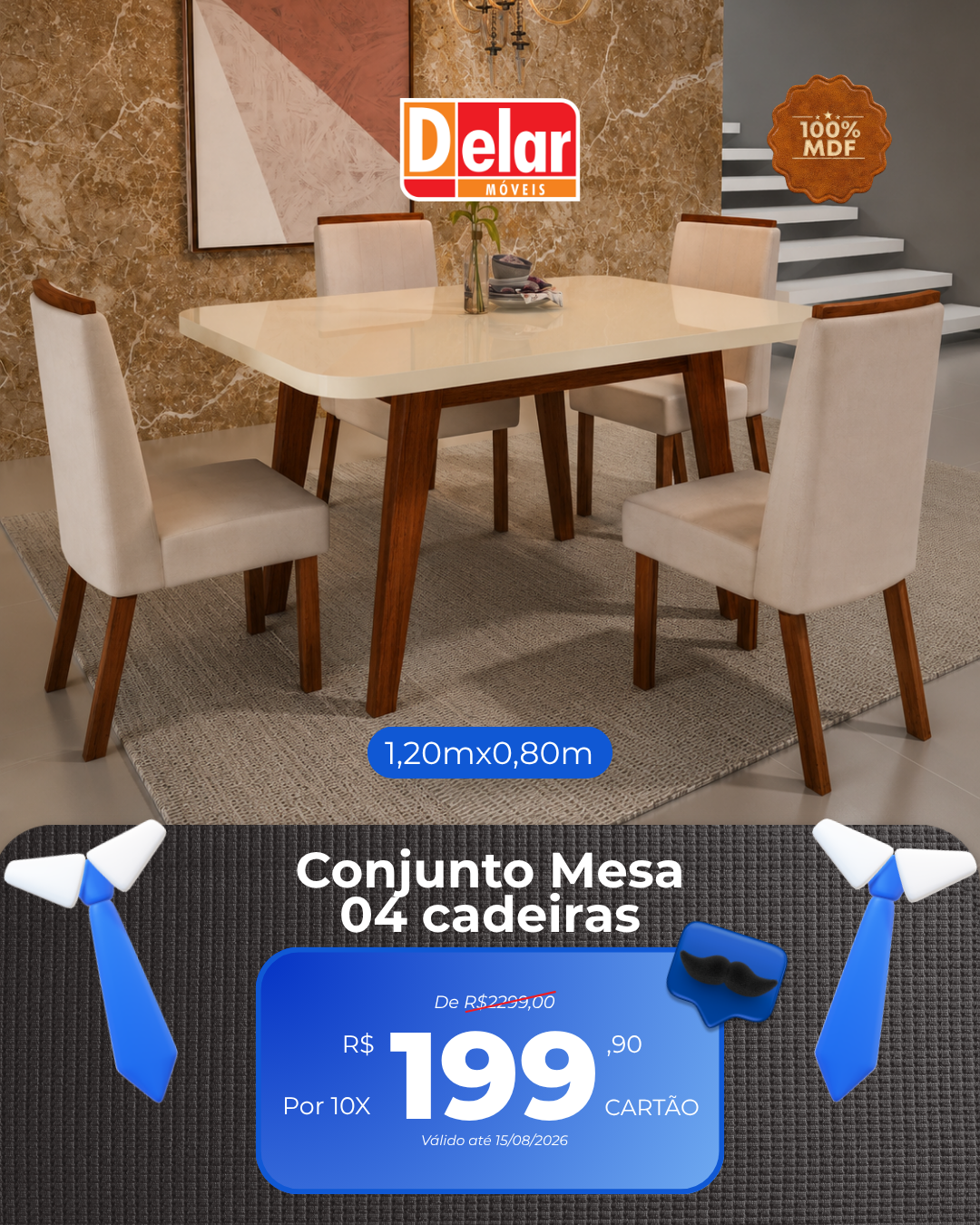 MESA FIRENZE 04 CADEIRAS KING